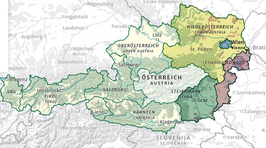 Oostenrijk wijnregio's