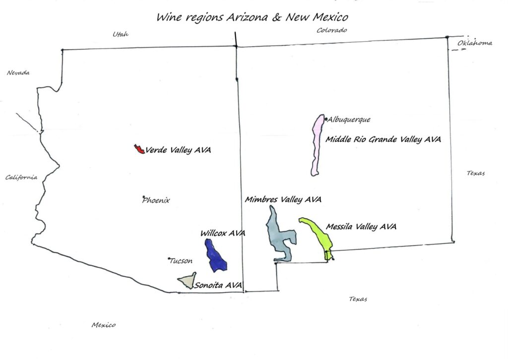 Andere wijnen uit de staten Arizona en New Mexico