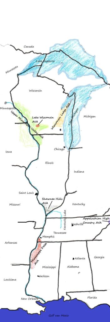 Moderne druivenrassen in Midwest
