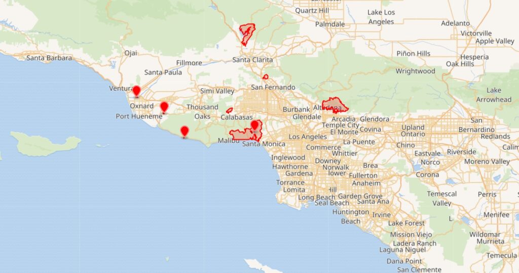 LA wildfires impact op wijn